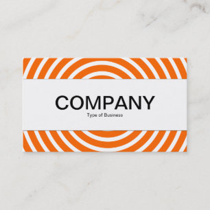 Centre Band  - Spiral - Orange and White Business Card