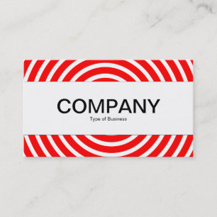 Centre Band  - Spiral - Red and White Business Card