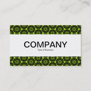 Centre Band - Star Wheel - Black on Green Business Card