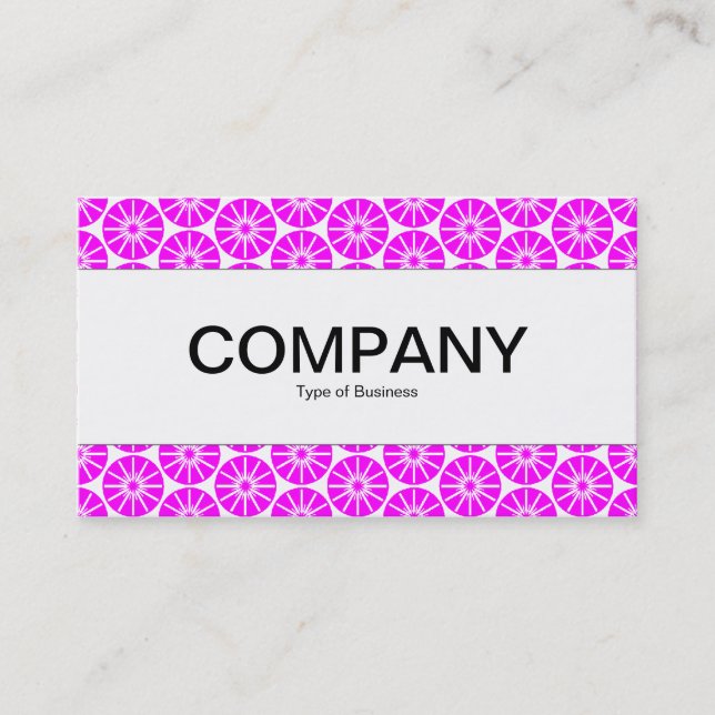 Centre Band - Star Wheel - Magenta on White Business Card (Front)