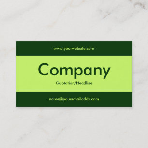 Centre Band v2 - Moon Green with Dark Green Business Card