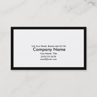 Centre info with border business card
