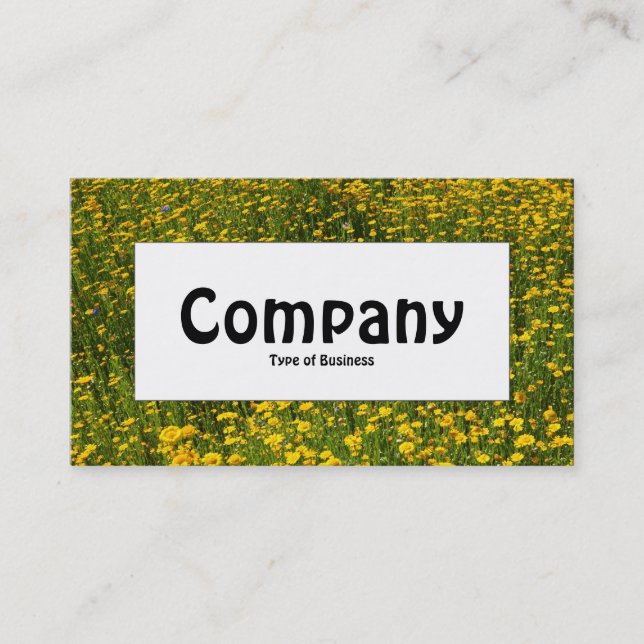 Centre Label - Bed of Yellow Daisies Business Card (Front)