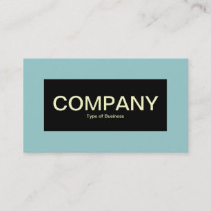 Centre Label - Black with Ocean Green and Cream Business Card