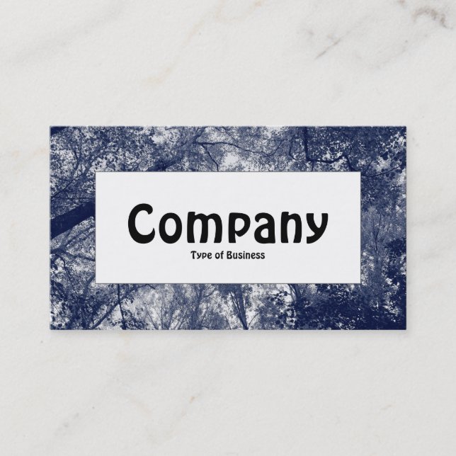 Centre Label - Blue Autumn Business Card (Front)