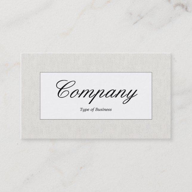 Centre Label - Canvas Look Business Card (Front)