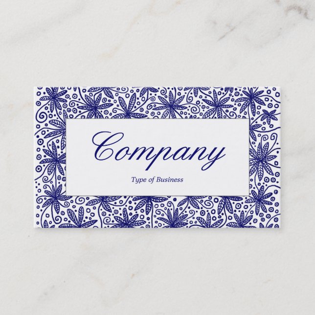 Centre Label - China Pattern Business Card (Front)