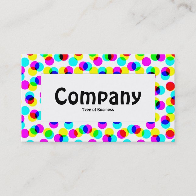 Centre Label - Colour Halftone Pattern Business Card (Front)