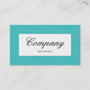 Centre Label - Cyan Embossed Texture Business Card