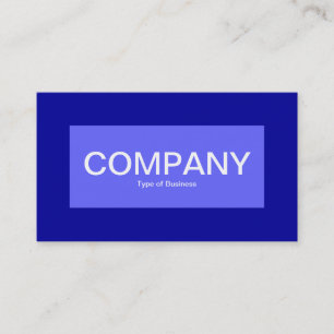 Centre Label - Electric Blue with Blue 000099 Business Card