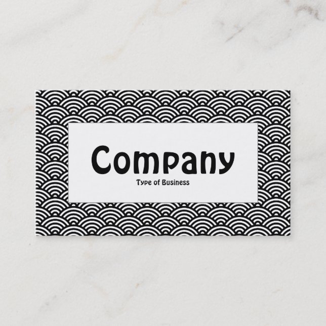 Centre Label - Fish Scale - B&W Business Card (Front)