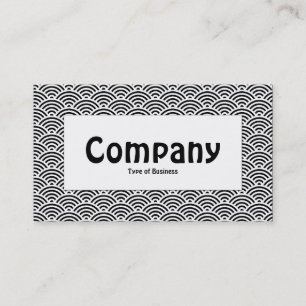 Centre Label - Fish Scale - White & Black Business Card