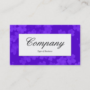 Centre Label - Flower Tex - Violet Blue (6600FF) Business Card