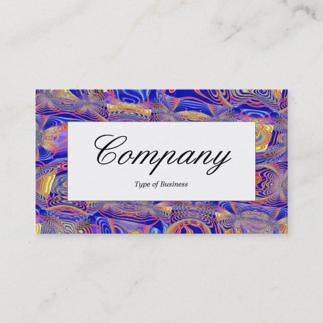 Centre Label - Fractal Abstract 061012a Business Card (Front)