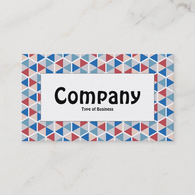 Centre Label - Hexagon Pattern 05 Business Card (Front)