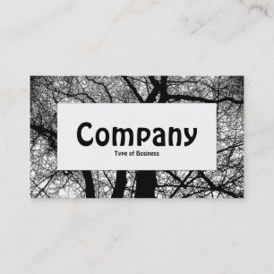 Centre Label - High Contrast Tree Business Card