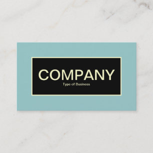 Centre Label II - Black with Ocean Green and Cream Business Card