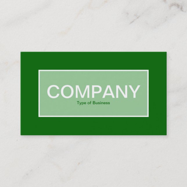 Centre Label II - Faded Green with Green 006600 Business Card (Front)