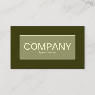 Centre Label II - Khaki with Murky Green 333300 Business Card