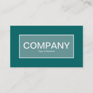 Centre Label II - Ocean Green with Teal 006666 Business Card