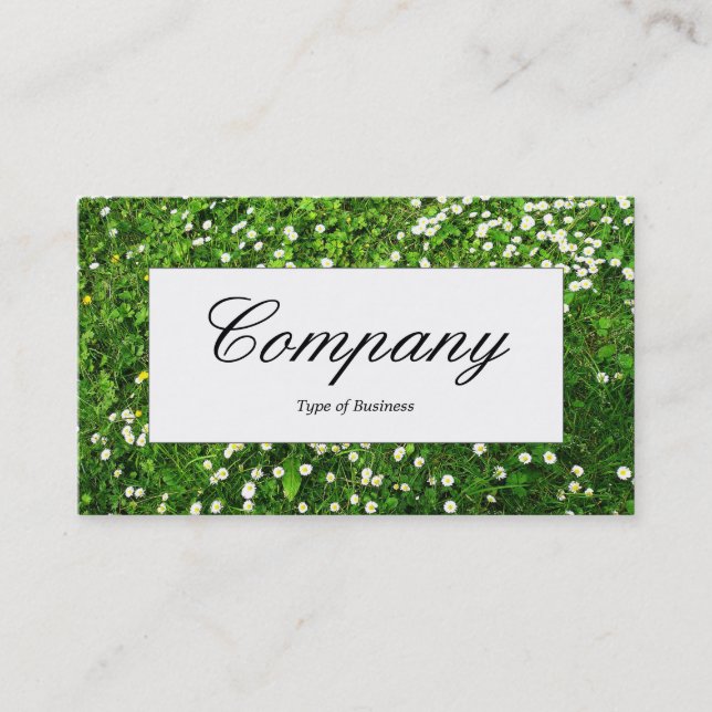 Centre Label - Lawn Daises Business Card (Front)