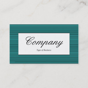 Centre Label - Lined Pattern - Black and Cyan Business Card