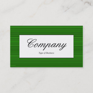 Centre Label - Lined Pattern - Black and Green Business Card