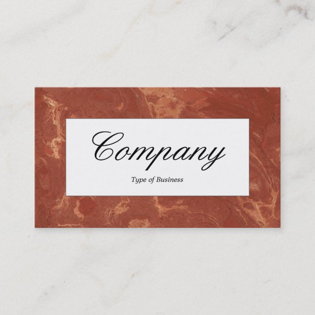 Centre Label - Marble 01 Business Card (Front)