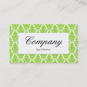 Centre Label - Martian Green Damask Business Card