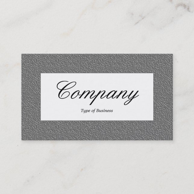 Centre Label - Mid Grey Embossed Texture Business Card (Front)