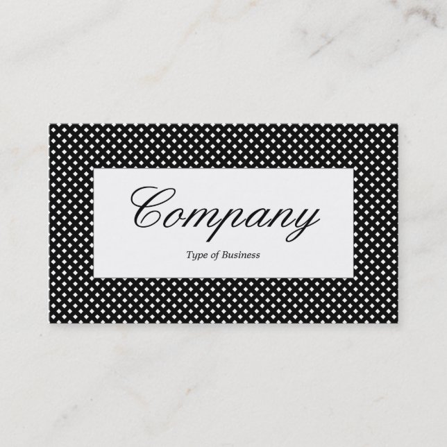 Centre Label - Net Texture - White Business Card (Front)