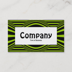 Centre Label - Op Art II 01 - Black and Green Business Card