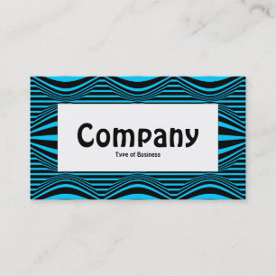 Centre Label - Op Art III 01 - Black and Blue Business Card