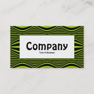 Centre Label - Op Art III 01 - Black and Green Business Card