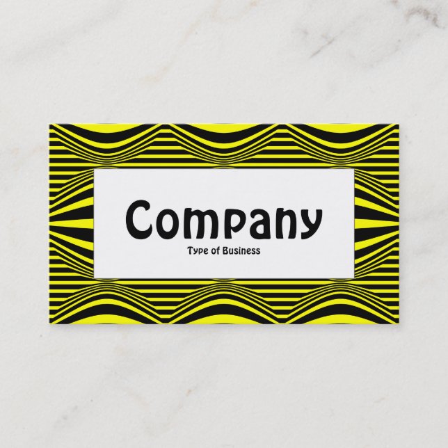 Centre Label - Op Art III 01 - Black and Yellow Business Card (Front)