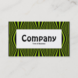 Centre Label - Op Art IV 01 - Black and Green Business Card