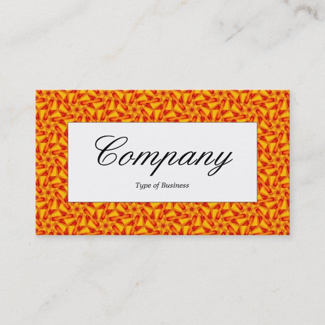 Centre Label - OrangeTerrazzo Pattern 03 Business Card (Front)