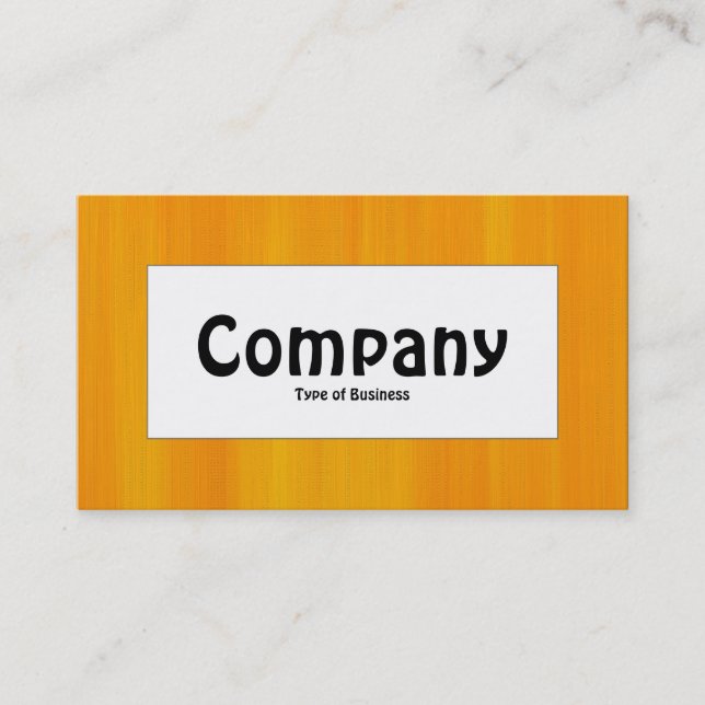 Centre Label - Painted Orange Business Card (Front)