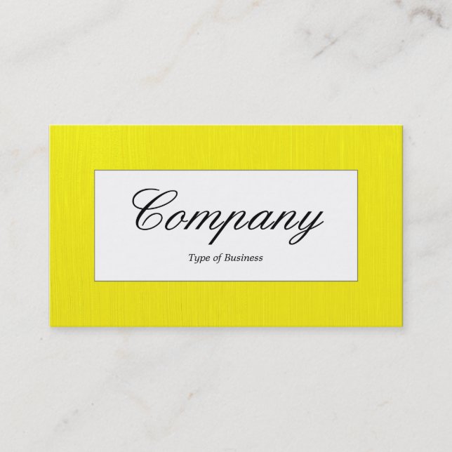 Centre Label - Painted Yellow Business Card (Front)