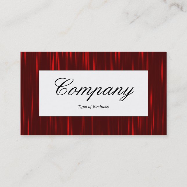 Centre Label - Red Streaks Abstract Business Card (Front)