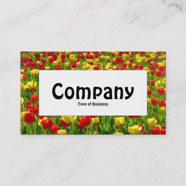 Centre Label - Sea of Tulips Business Card (Front)