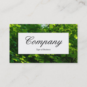 Centre Label - Spring Leaves Business Card