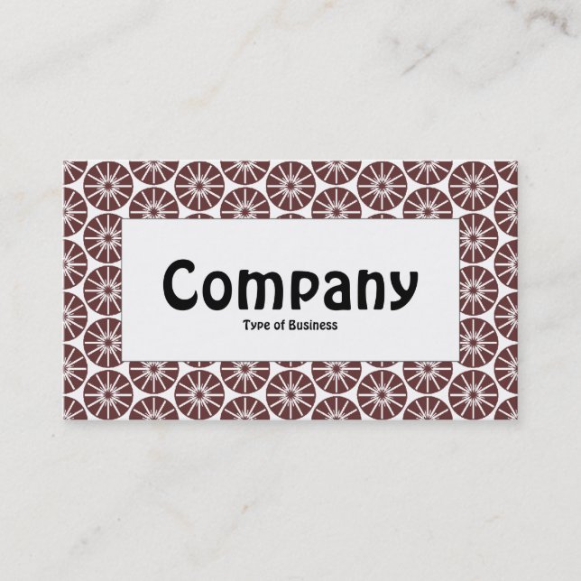 Centre Label - Star Wheel - Brown Business Card (Front)