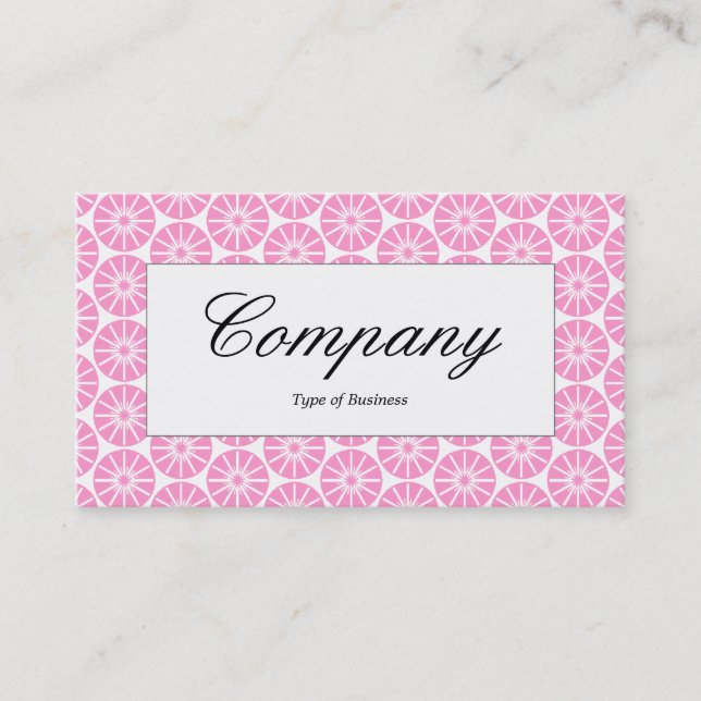 Centre Label - Star Wheel - Pink Business Card (Front)