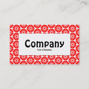 Centre Label - Star Wheel - Red Business Card