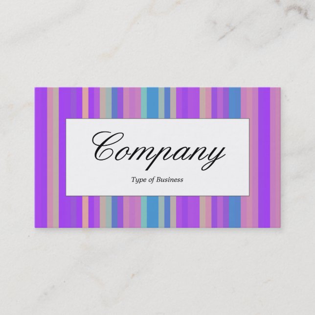 Centre Label - Stripes 04 Business Card (Front)