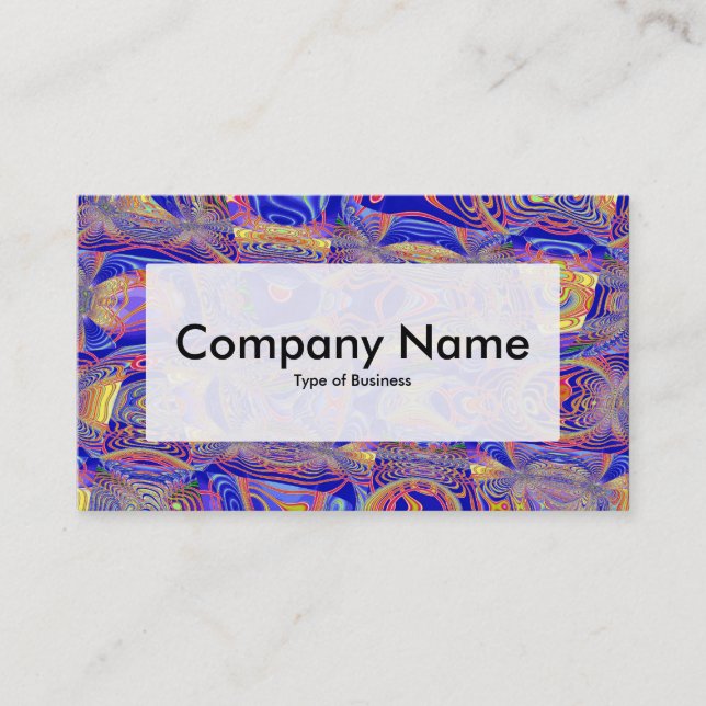 Centre Label v3 - Fractal Abstract 061012a Business Card (Front)