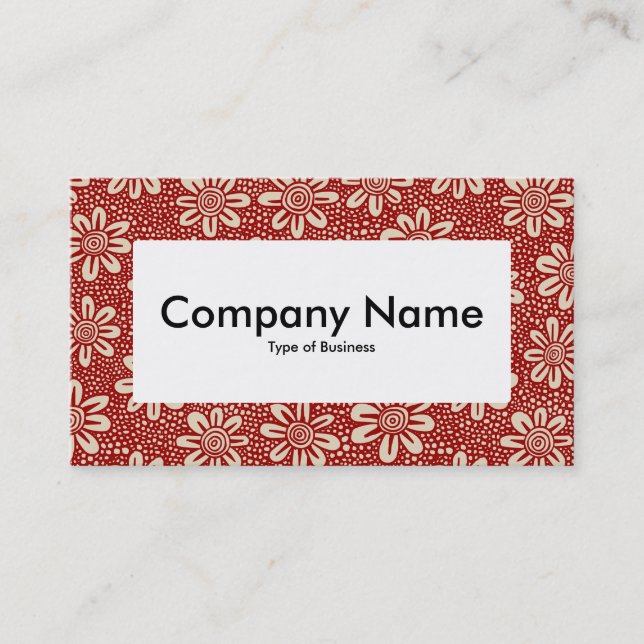 Centre Label v4 - 140617 - Ruby Red and Beige Business Card (Front)