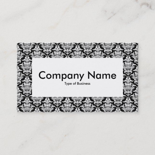 Centre Label v4 - Damask Pattern Business Card (Front)