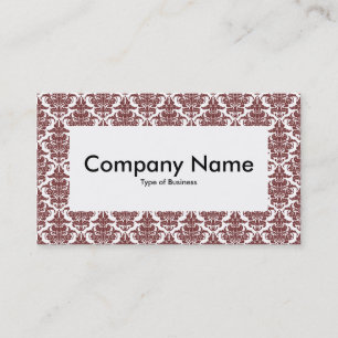 Centre Label v4 - Dk Brown Damask Business Card